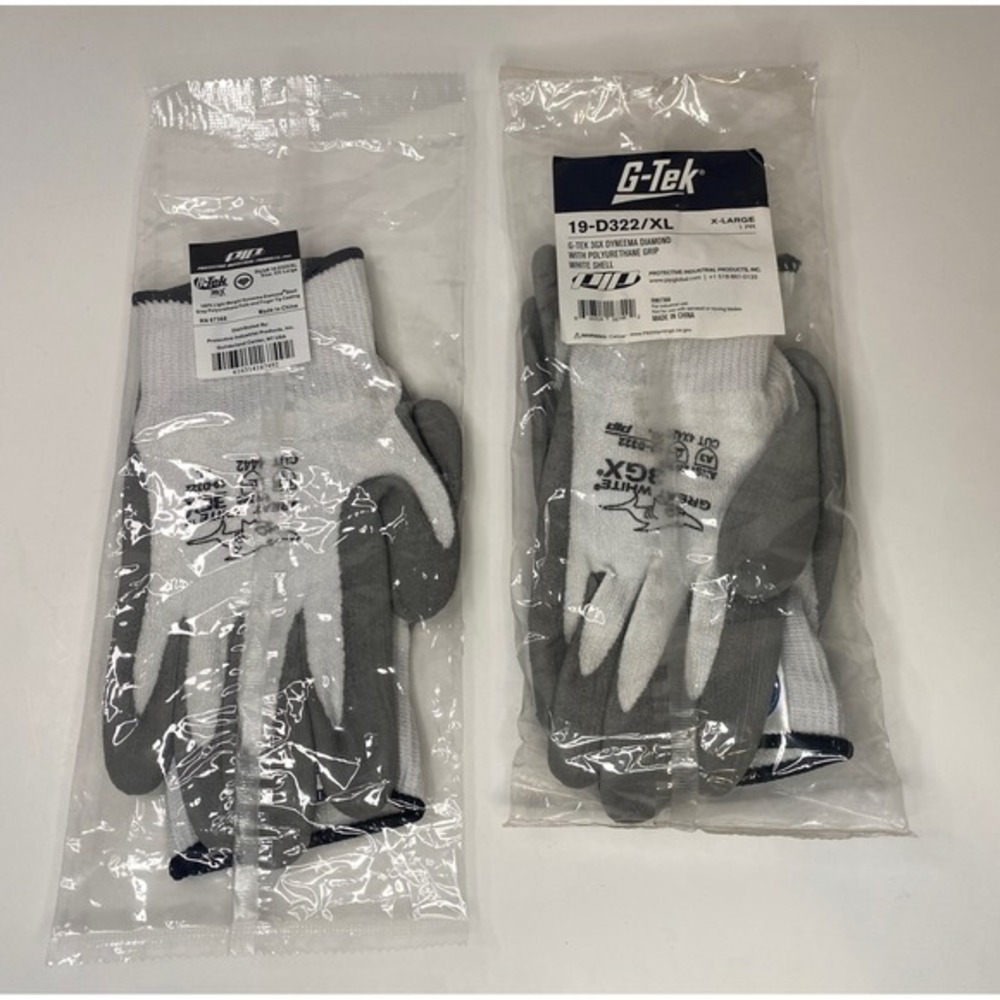 Two Pairs PIP G-Tek‎ Diamond Cut Resistant Work Gloves 19-D322/ XL. BRAND NEW